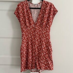 Abercrombie & Fitch Red Floral Mini Dress